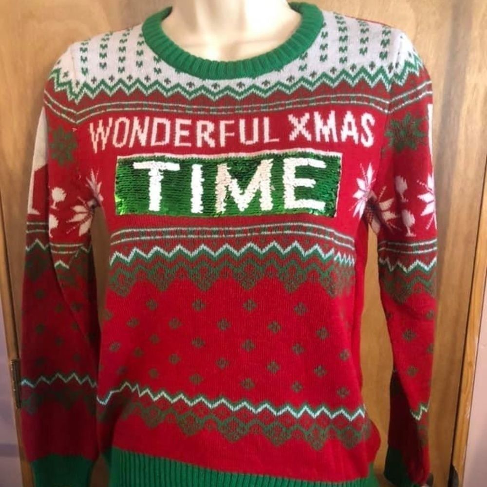 Holiday Sweater red, white and green - Picture 1 of 1